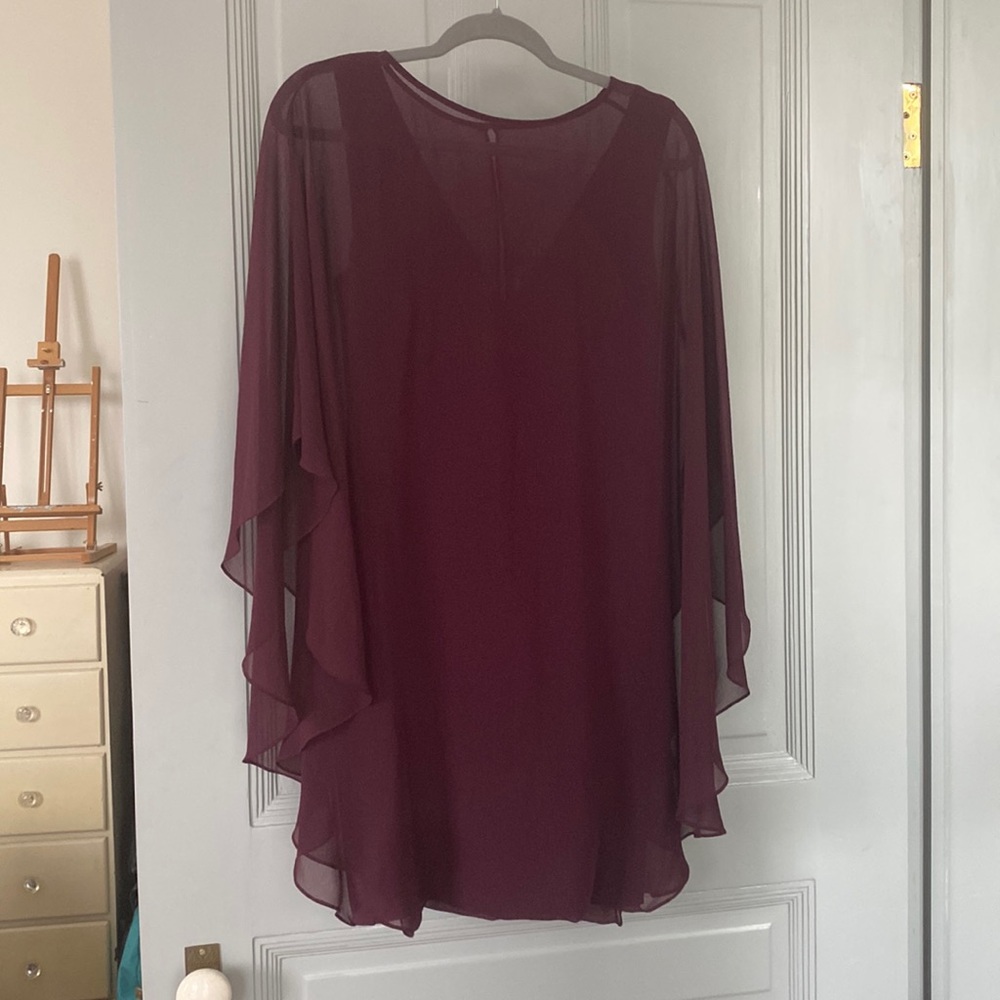 Halston Heritage Boho Batwing Mini Dress
